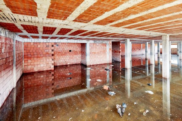 Basement Flood Remediation in Westland